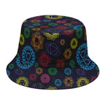 Colorful Seven Chakras Pattern Print Bucket Hat