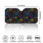 Colorful Seven Chakras Pattern Print Car Windshield Sun Shade