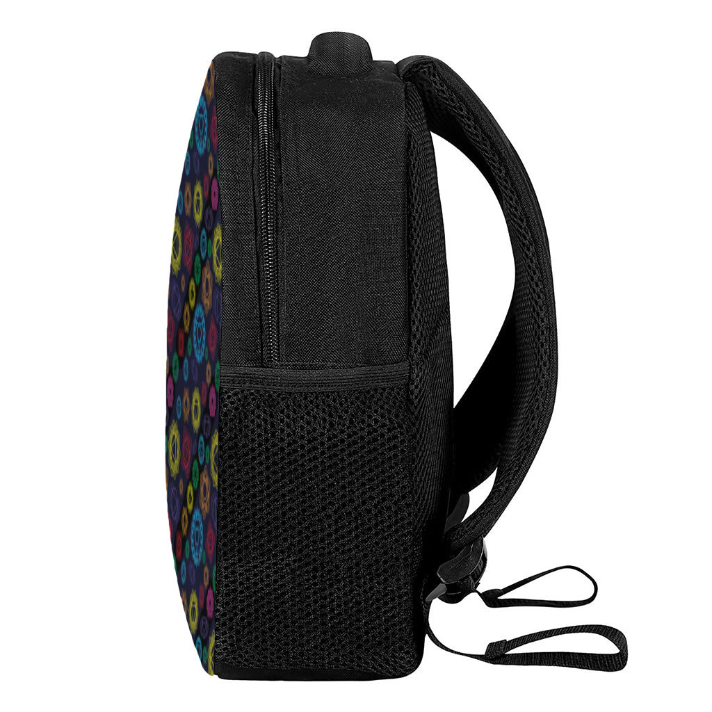 Colorful Seven Chakras Pattern Print Casual Backpack