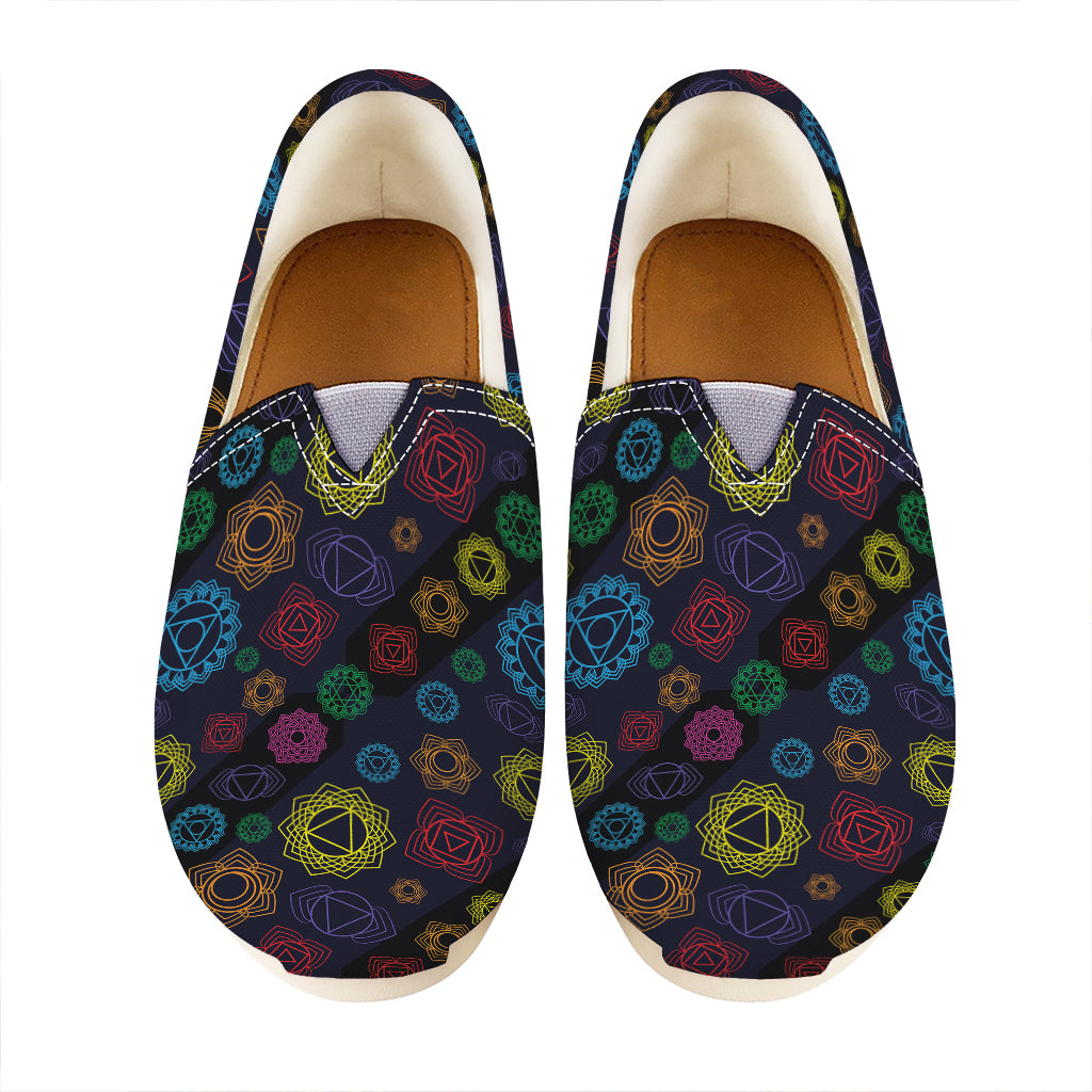 Colorful Seven Chakras Pattern Print Casual Shoes