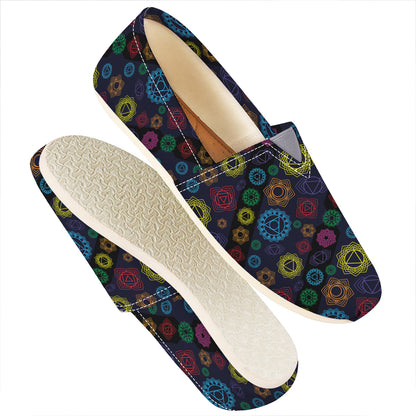 Colorful Seven Chakras Pattern Print Casual Shoes