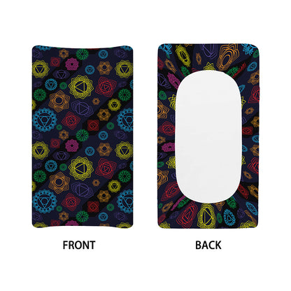 Colorful Seven Chakras Pattern Print Changing Pad Cover