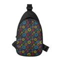 Colorful Seven Chakras Pattern Print Sling Bag