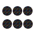 Colorful Seven Chakras Pattern Print Coaster Set