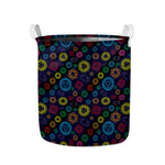 Colorful Seven Chakras Pattern Print Collapsible Laundry Basket