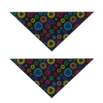 Colorful Seven Chakras Pattern Print Dog Bandana