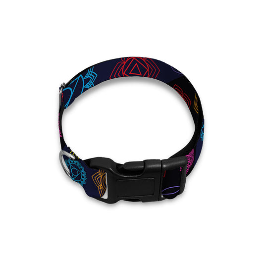 Colorful Seven Chakras Pattern Print Dog Collar