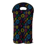 Colorful Seven Chakras Pattern Print Double Neoprene Wine Tote