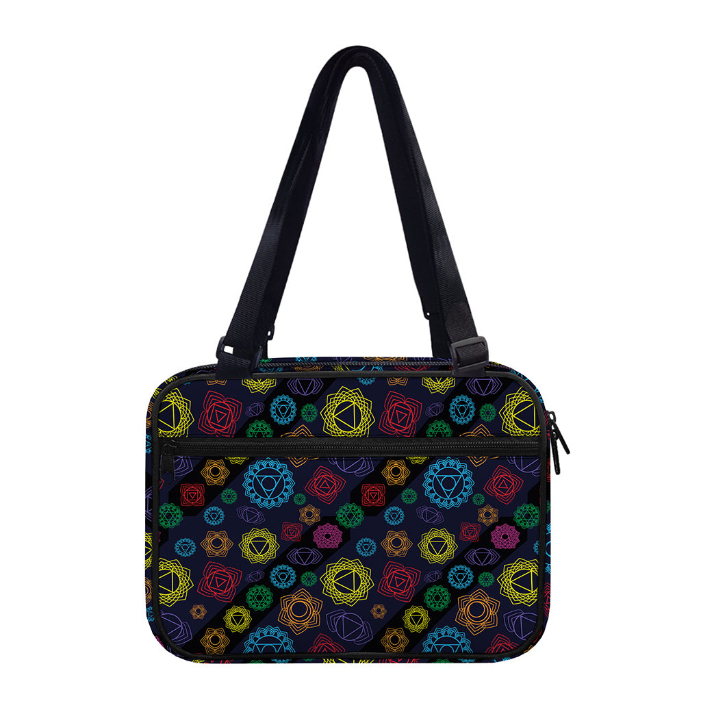 Colorful Seven Chakras Pattern Print Double Strap Bible Bag