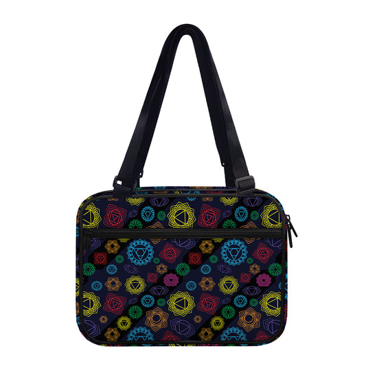 Colorful Seven Chakras Pattern Print Double Strap Bible Bag