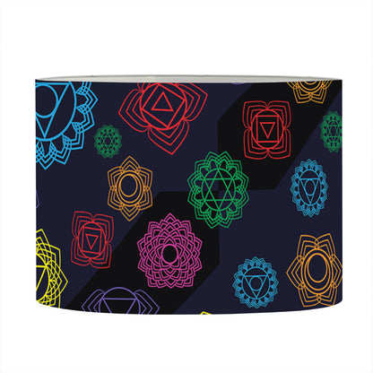 Colorful Seven Chakras Pattern Print Drum Lamp Shade