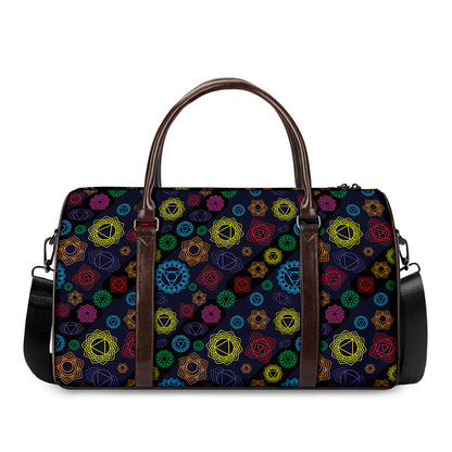 Colorful Seven Chakras Pattern Print Duffle Bag