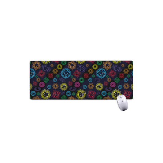 Colorful Seven Chakras Pattern Print Extended Mouse Pad