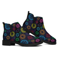 Colorful Seven Chakras Pattern Print Flat Ankle Boots