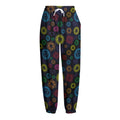 Colorful Seven Chakras Pattern Print Fleece Lined Knit Pants