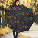 Colorful Seven Chakras Pattern Print Foldable Umbrella