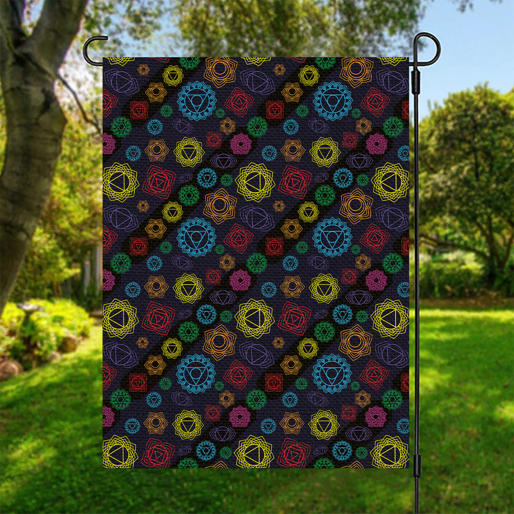 Colorful Seven Chakras Pattern Print Garden Flag