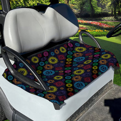 Colorful Seven Chakras Pattern Print Golf Cart Seat Cover