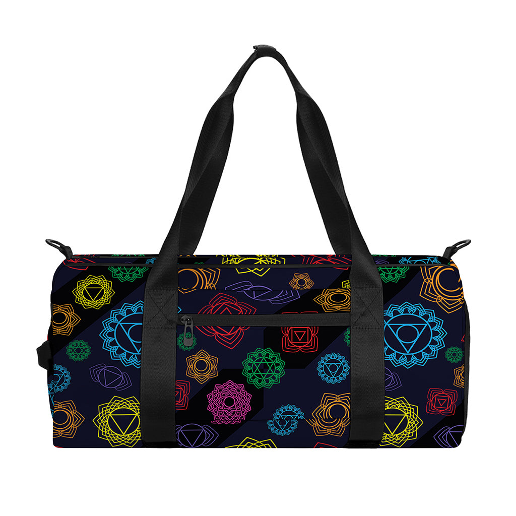 Colorful Seven Chakras Pattern Print Gym Bag