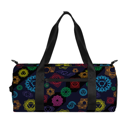 Colorful Seven Chakras Pattern Print Gym Bag