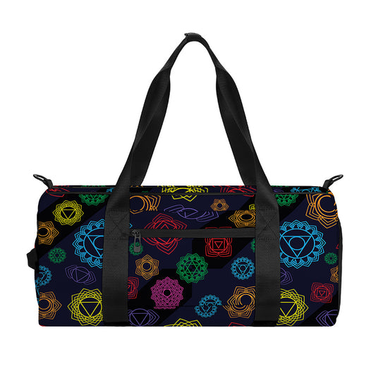 Colorful Seven Chakras Pattern Print Gym Bag