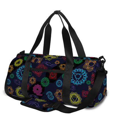 Colorful Seven Chakras Pattern Print Gym Bag