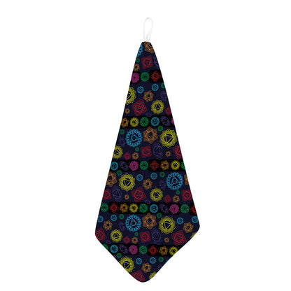 Colorful Seven Chakras Pattern Print Hand Towel