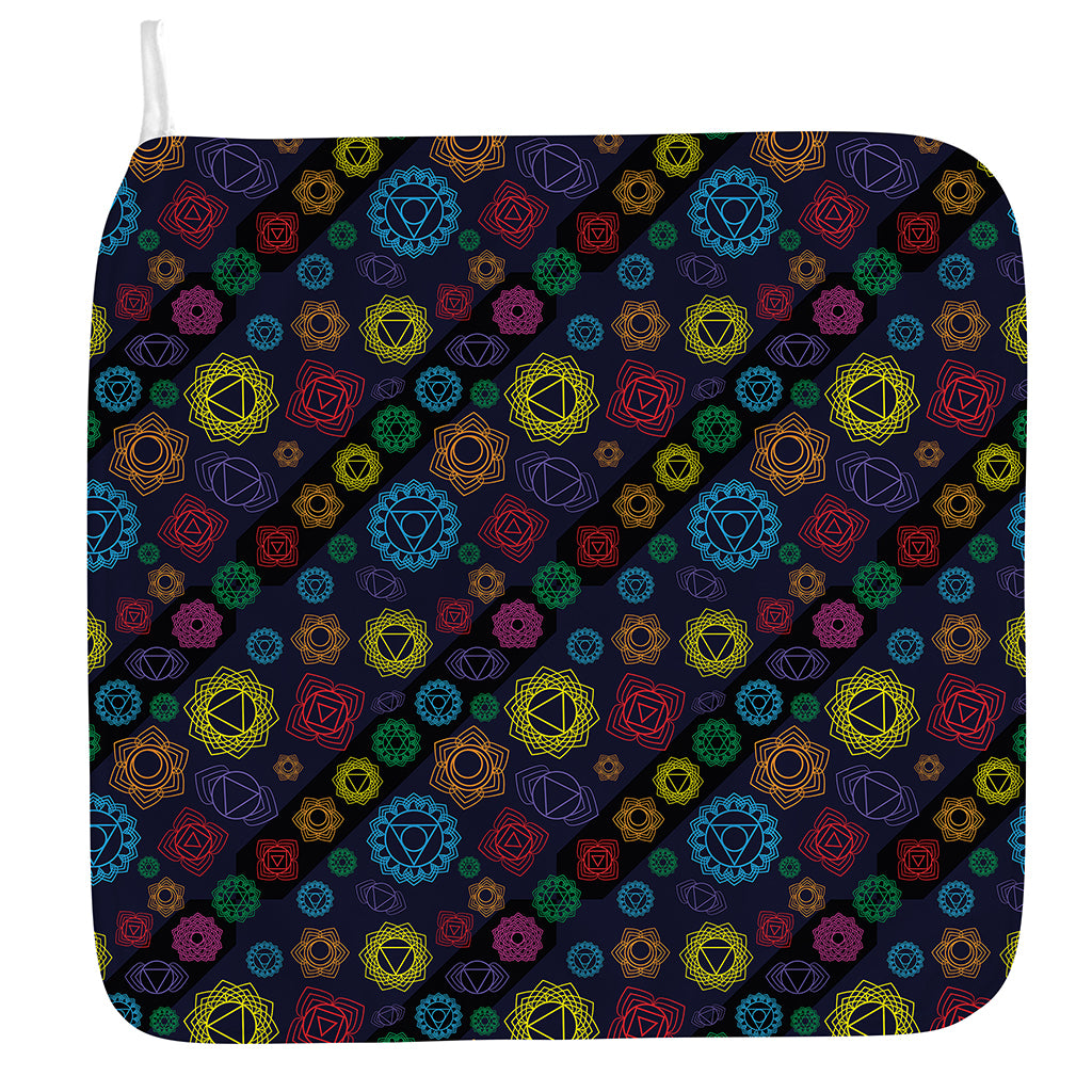 Colorful Seven Chakras Pattern Print Hand Towel