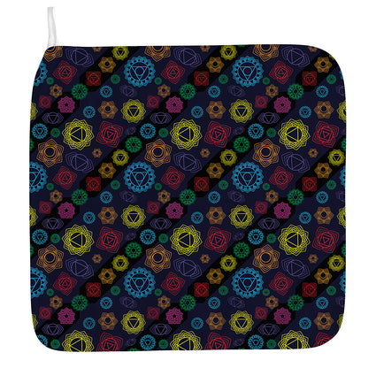 Colorful Seven Chakras Pattern Print Hand Towel