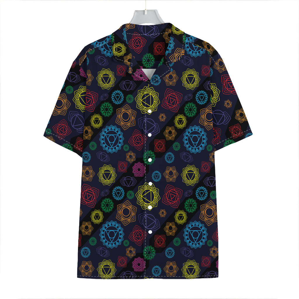 Colorful Seven Chakras Pattern Print Hawaiian Shirt