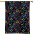 Colorful Seven Chakras Pattern Print House Flag