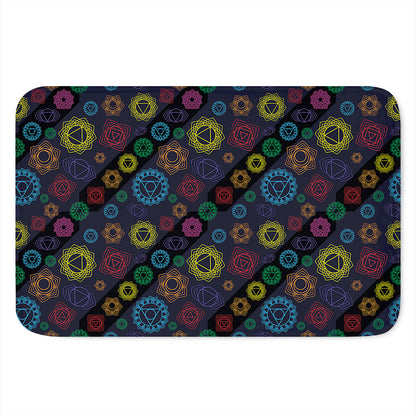 Colorful Seven Chakras Pattern Print Indoor Door Mat