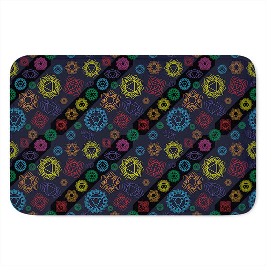 Colorful Seven Chakras Pattern Print Indoor Door Mat