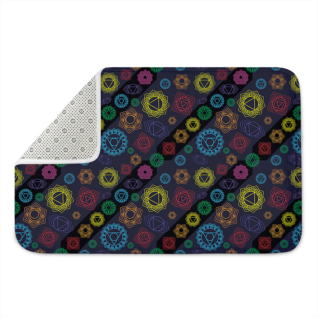 Colorful Seven Chakras Pattern Print Indoor Door Mat