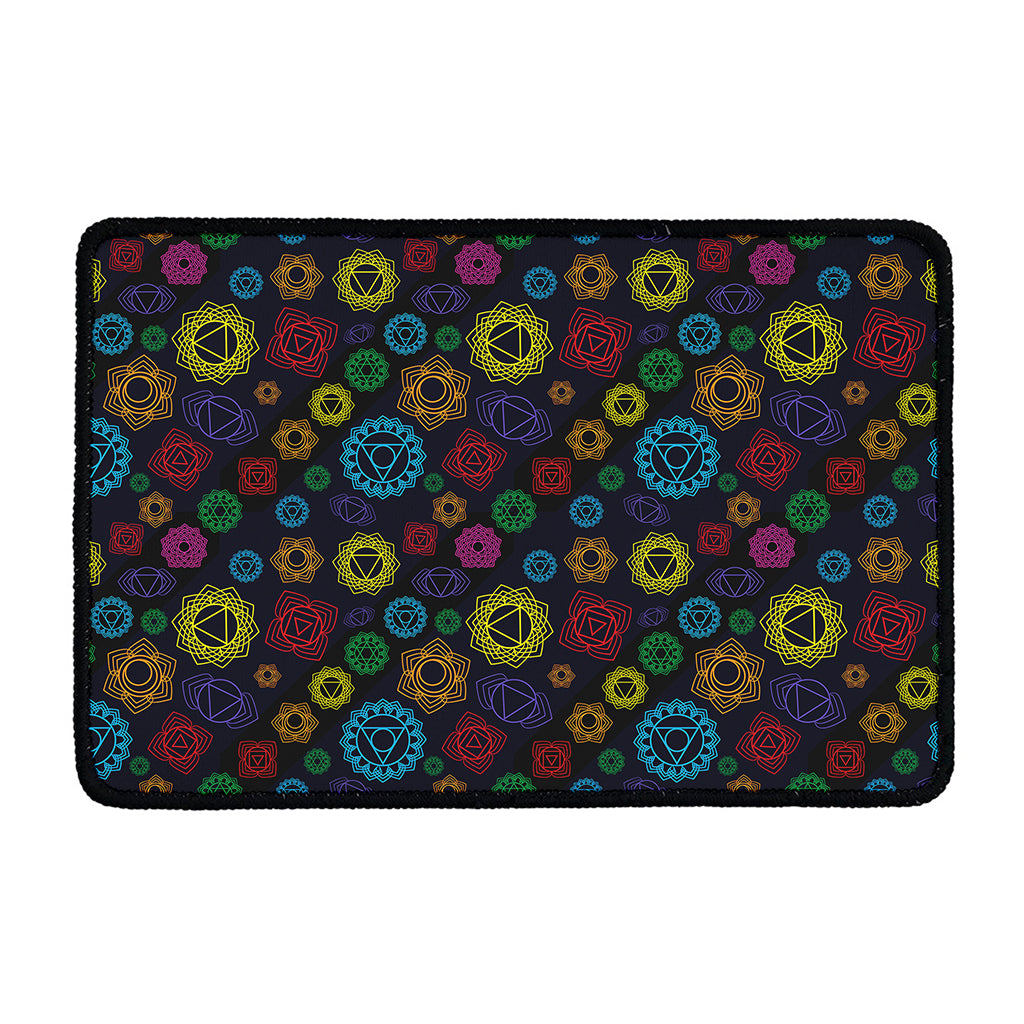 Colorful Seven Chakras Pattern Print Kitchen Mat