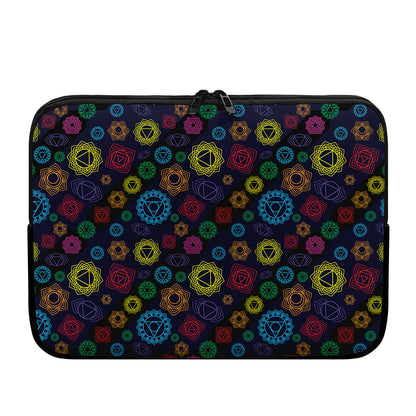 Colorful Seven Chakras Pattern Print Laptop Sleeve