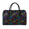Colorful Seven Chakras Pattern Print Leather Duffel Bag