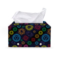 Colorful Seven Chakras Pattern Print Leather Tissue Box Cover