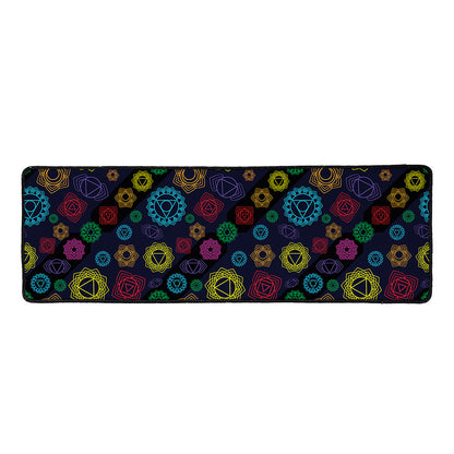 Colorful Seven Chakras Pattern Print Long Kitchen Mat
