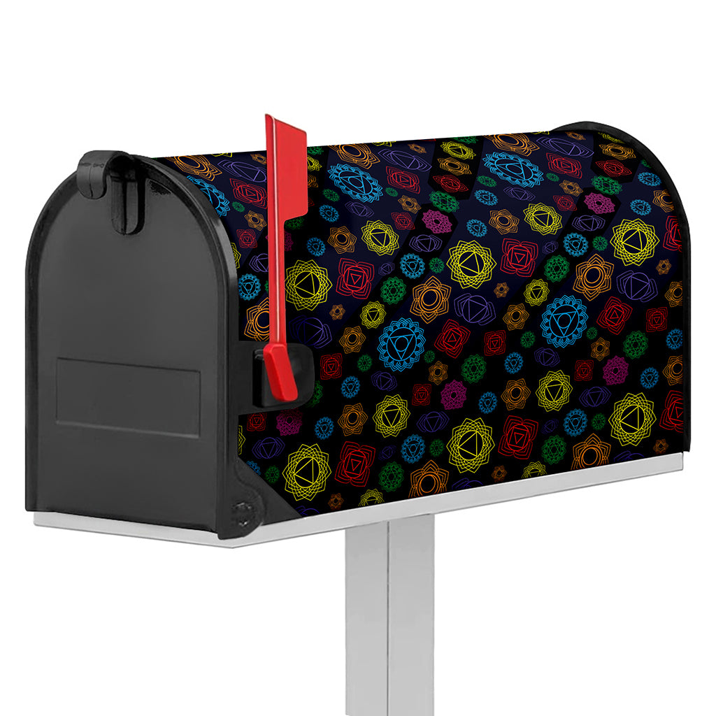 Colorful Seven Chakras Pattern Print Mailbox Cover