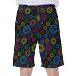 Colorful Seven Chakras Pattern Print Men's Beach Shorts