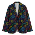 Colorful Seven Chakras Pattern Print Men's Blazer