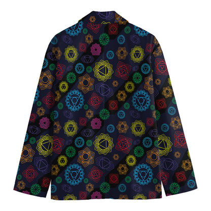 Colorful Seven Chakras Pattern Print Men's Blazer