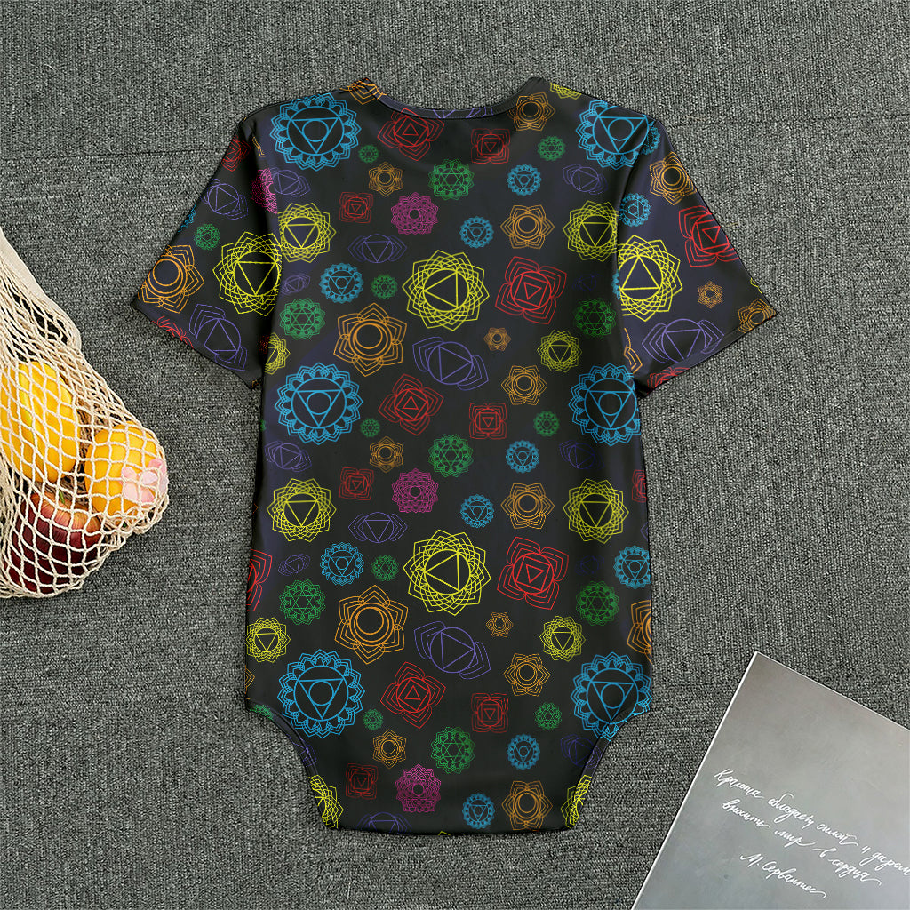 Colorful Seven Chakras Pattern Print Men's Bodysuit