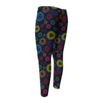 Colorful Seven Chakras Pattern Print Men's Compression Pants