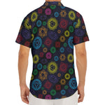 Colorful Seven Chakras Pattern Print Men's Deep V-Neck Shirt