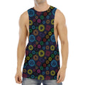 Colorful Seven Chakras Pattern Print Men's Muscle Tank Top