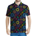 Colorful Seven Chakras Pattern Print Men's Polo Shirt