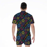 Colorful Seven Chakras Pattern Print Men's Rompers