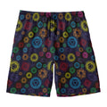 Colorful Seven Chakras Pattern Print Men's Swim Trunks